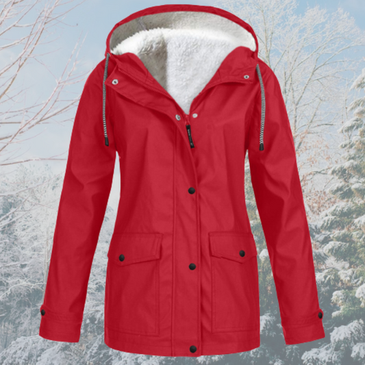 Emma™ | Deze behaaglijke fleece regenjas houdt je de hele winter lang beschermd!
